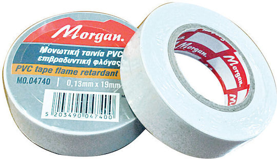 Morgan Μονωτική Ταινία 19mm x 18.3m Λευκή