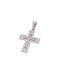 Men's White Gold Cross 14K