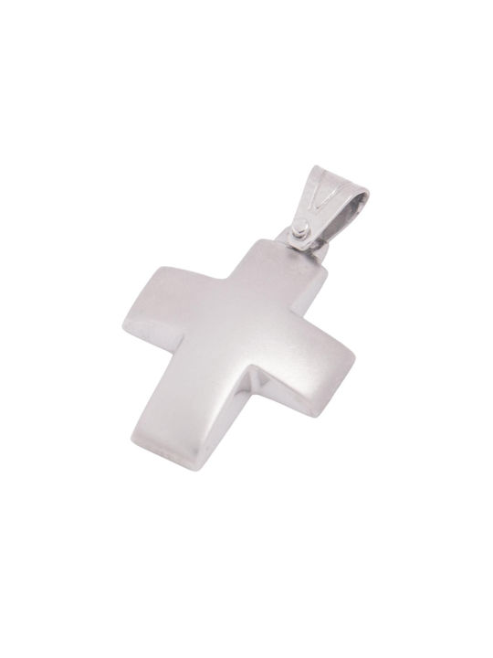 Men's White Gold Cross 9K