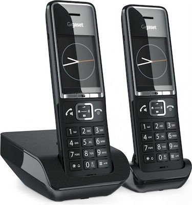 Gigaset Comfort 550 Duo Cordless Phone (2-Pack) with Speaker Black