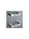 Domistyle 270116 Επιτοίχια Ραφιέρα Μπάνιου Inox με 2 Ράφια 30x11.8x34.5cm Ασημί