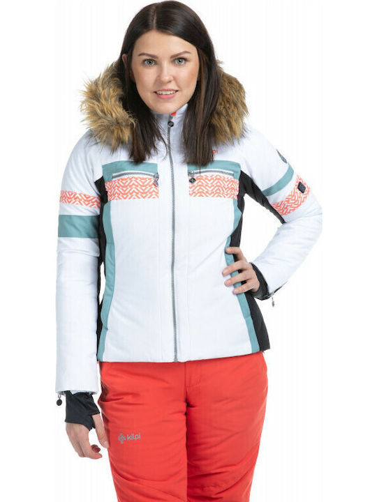 Kilpi Aniela QL0153KI-WHT Γυναικείο Μπουφάν για Σκι & Snowboard Λευκό
