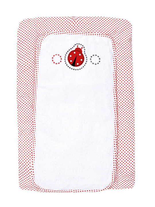 Palamaiki Capac pentru Schimbarea Bebelușului Little Star Ladybug din Material Textil Roșu pentru pat 50x70cm