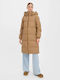 Vero Moda Lang Damen Puffer Jacke für Winter Camel