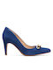 Clarks Suede Navy Blue Heels