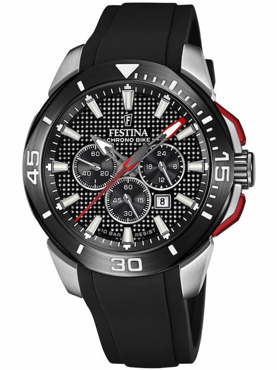 Festina Bike Ανδρικό Ρολόι 47mm Χρονογράφος Μπα...