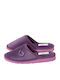 Din Piele Papuci de Damă de Iarnă Violet
