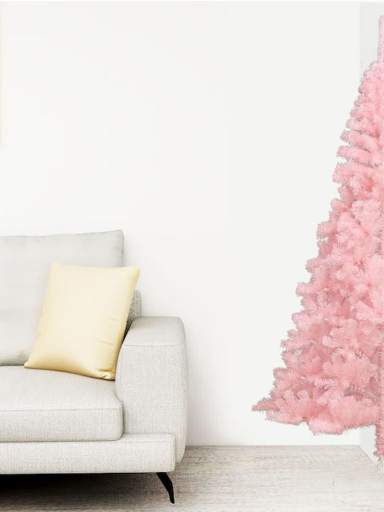 Χριστουγεννιάτικο Δέντρο Ροζ Τοίχου 120εκ με Μεταλλική Βάση