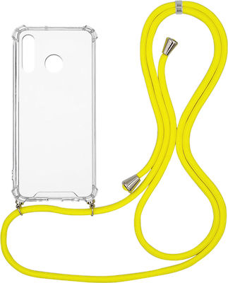 Sonique Armor Silicone Back Cover with Strap Durable Yellow (Huawei P30 Lite)