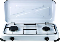 Gasmaster BG02RM Countertop Burner Flüssiggas Double Weiß