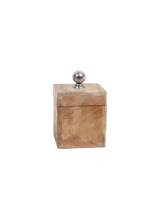 InTheBox Anansi Wooden General Use Vase with Lid Beige 13x12.5x18cm 4pcs