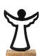 InTheBox Christmas Wooden Figure Cherub Black Height 23cm Adorn