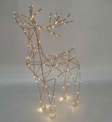 Evivak Christmas Metal Illuminated Deer Figure Multicolour 63x40x12cm