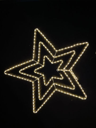 Evivak Weihnachtlicher Dekorativer Anhänger Stern Kunststoff Gelb 80x80cm 1Stück