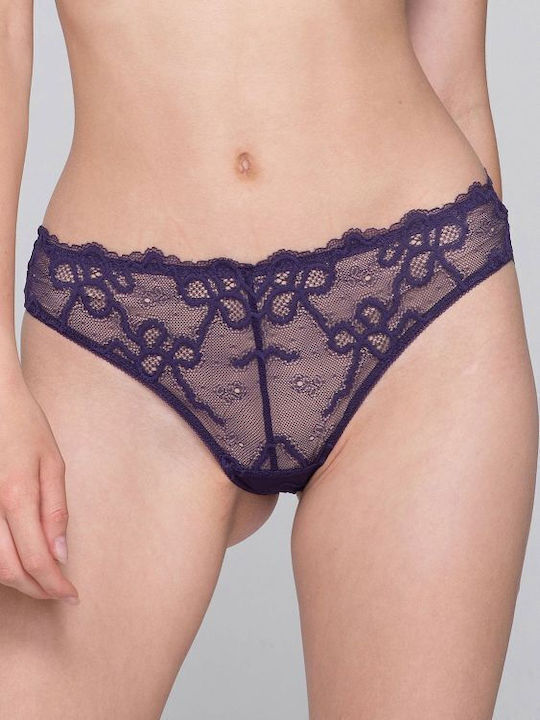 Luna Daisy Women's Slip with Lace Purple