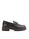 Leather Women's Moccasins in Black Color
