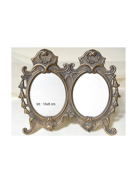 Royal Art Collection Multi Rama Foto Metalică Cu 2 Locuri Cu Ramă De Bronz