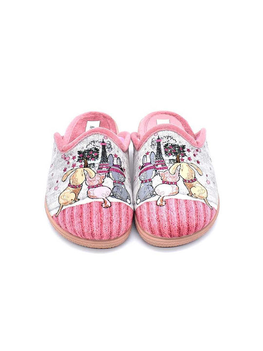 Mini Max Kids Slipper Pink Dogs Paris