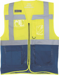 Yoko HVW820 Men's Safety Vest with Reflective Film Yellow Yoko HVW820 Men's Safety Vest with Reflective Film Yellow