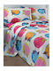 Palamaiki Summer Time Κουβέρτα Βελουτέ Υπέρδιπλη 250x260εκ. Πολύχρωμη