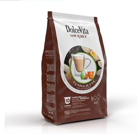 Dolcevita Capsule Espresso Vanilie Compatibile cu Mașini Nespresso 10buc