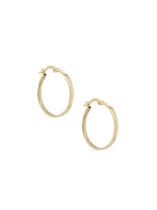 Mertzios.gr Earrings Hoops made of Gold 14K