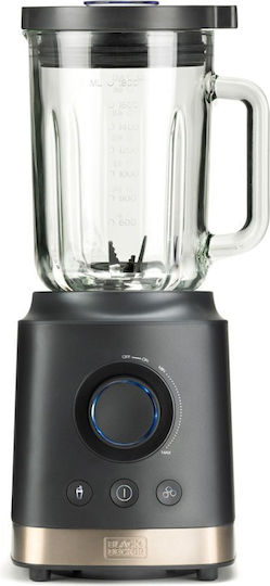 Black & Decker Μπλέντερ με Γυάλινη Κανάτα 1.8 lt 1800W Μαύρο BXJB1800E