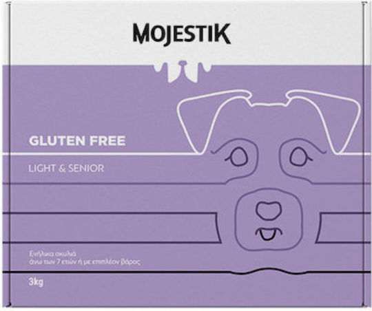 Mojestik Super Premium Light & Senior 3kg Ξηρά Τροφή χωρίς Γλουτένη για Ηλικιωμένους Σκύλους με Μοσχάρι