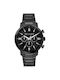 Trussardi Ανδρικό Ρολόι 44mm Χρονογράφος Μπαταρίας με Μαύρο Μεταλλικό Μπρασελέ