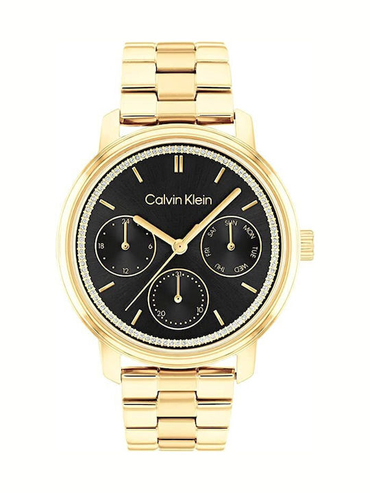 Calvin Klein Damen Uhr mit Gold Metallarmband 25200177 Skroutz