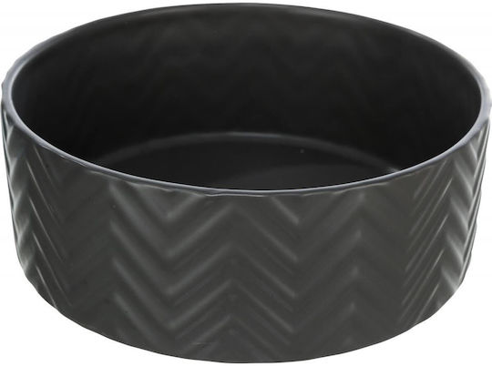 Trixie Ceramic Keramik Schalen Futter & Wasser für Hund & Katze 400ml 13cm in Schwarz Farbe