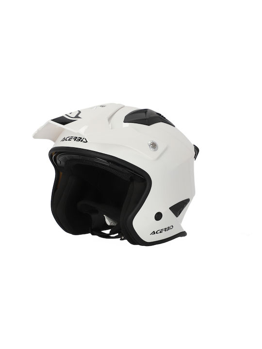 Acerbis Jet Aria White Κράνος Μηχανής Jet ECE 22.06 1250gr με Sunvisor