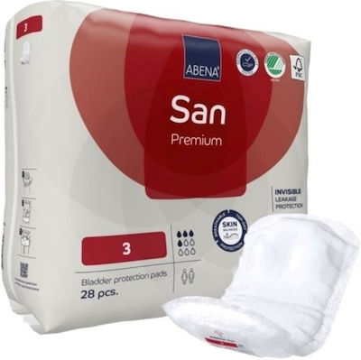 Abena San Premium No3 Unisex Inkontinenz-Pads Normale Flüssigkeit 4 Tropfen 28Stück