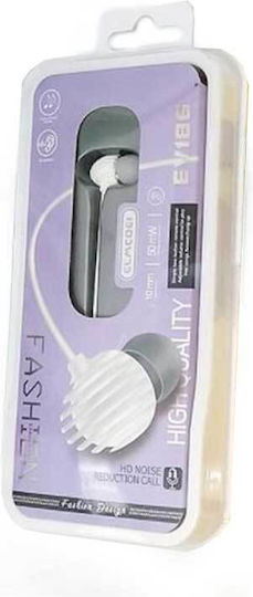 EV-186 In-ear Handsfree Ακουστικά με Βύσμα 3.5mm Λευκό
