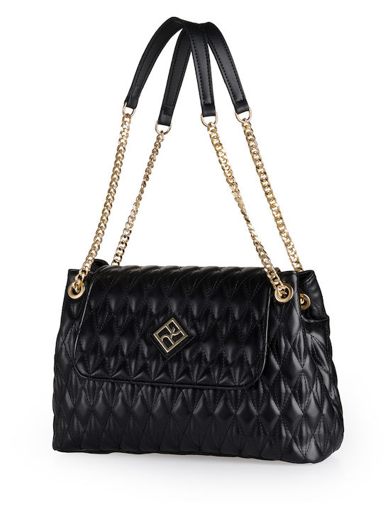 Pierro Accessories Γυναικεία Flap Bag 'Ωμου Μαύρη