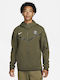 Paris Saint-Germain Tech Fleece Cardigan With Hood Khaki