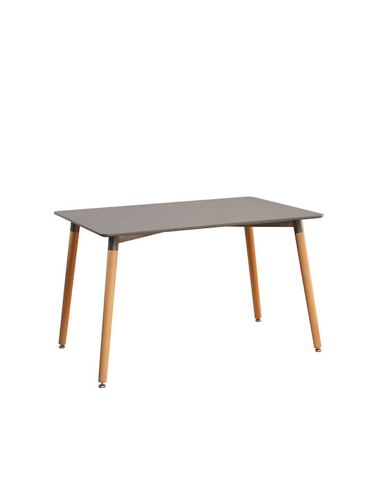 Owlet Table Kitchen Wooden Grey 120x80x74cm