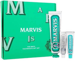 Marvis The Mints Pastă de dinți Mentă clasică puternică 85ml, Mentă cu anason 10ml și Mentă de albire 10ml 3x105ml