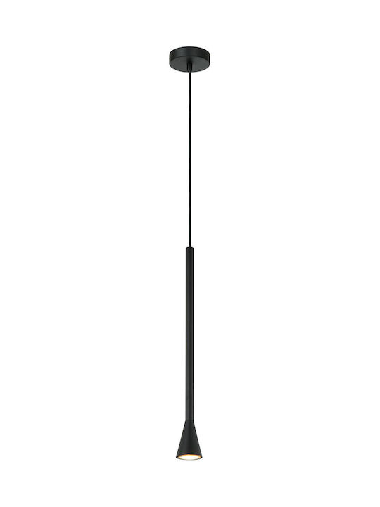 Viokef Melody Μοντέρνο Κρεμαστό Φωτιστικό Μονόφωτο με Ντουί GU10 σε Μαύρο Χρώμα