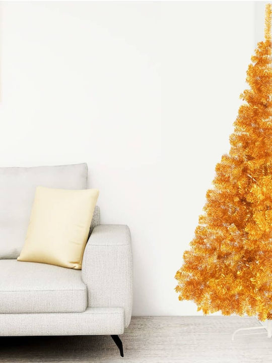 Christmas Wall Gold Tree with Metallic Base H180pcs Artificial Half with Gold Base, Base Diameter 40 cm