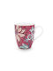 PiP Studio Flower Festival Porcelain Mug Dark Pink 350ml