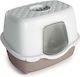 Stefanplast Tres Chic Indoor Cat Toilet Closed with Filter Beige L56 x W39 x H39cm