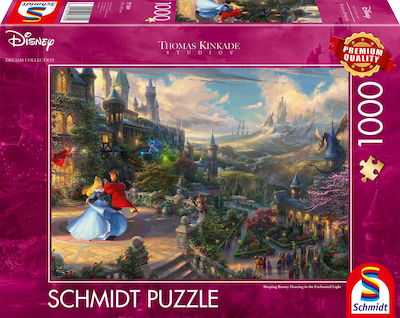 Thomas Kinkade Studios: Sleeping Beauty Dancing in the Enchanted Light Puzzle 2D 1000 Bucăți