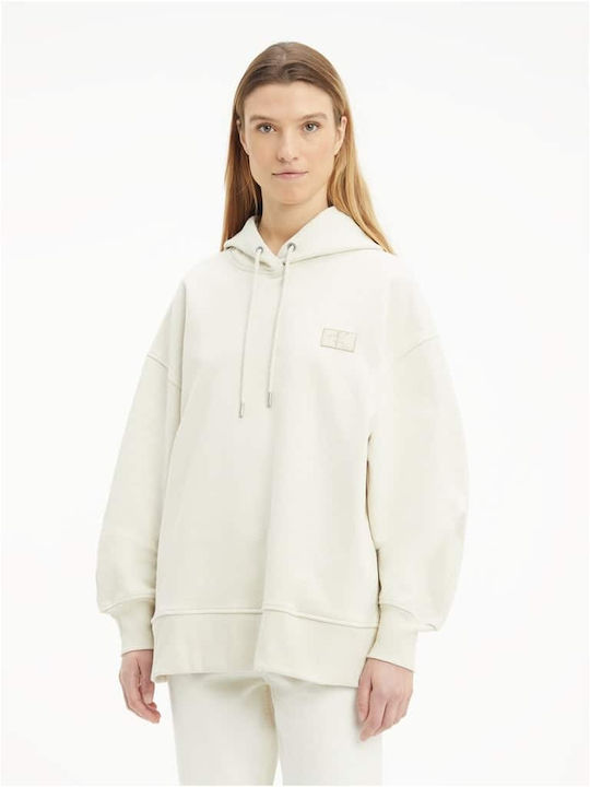 Calvin Klein Women's Hooded Sweatshirt Beige