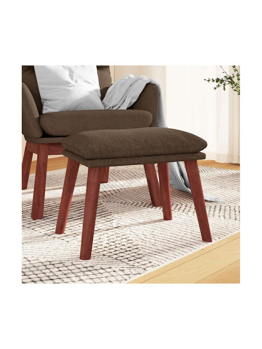 Stool Footstool Upholstered with Fabric Coffee ...