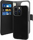 Puro Detachable Wallet Piele artificială Negru (iPhone 14 Pro)
