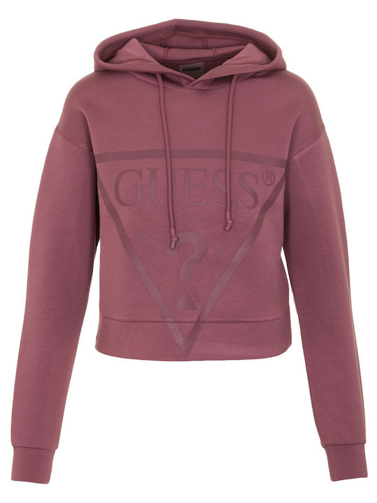 Guess Women's Long Hooded Sweatshirt Pink