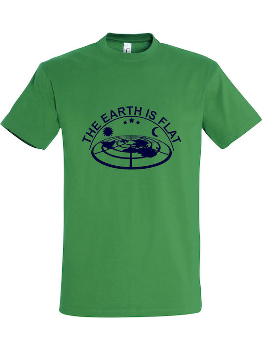 Tricou Unisex " Pământul este plat, Pământul este plat ", verde
