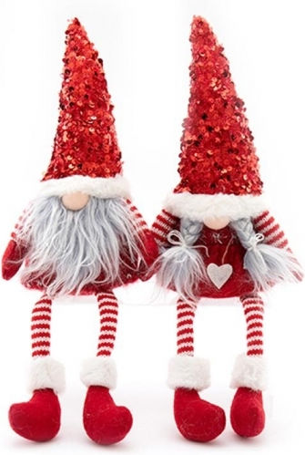 Atmosphera Figurină De Crăciun Din Țesătură Elf Înălțime 42cm Elf (Desene Și Modele Diverse)