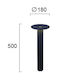 Viokef Kea Small Post LED Outdoor Floor Lamp 10W with Warm White Light IP54 Black